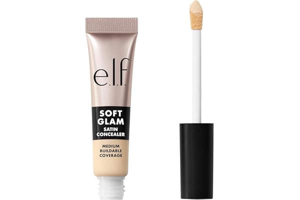 e.l.f. Soft Glam Satin Concealer, Medium Coverage For Blemishes & Under-Eye, Crease-Resistant, Long Lasting, Vegan & Cruelty-