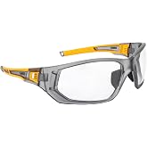 DEWALT DPG112-1D Miter&trade; Premium Vented No-Slip Safety Glasses &ndash; Clear Lens &ndash; Vented Frame &amp; Lenses &ndash; Rubber Temples &amp; Nosepiece &ndash; 1 Pair