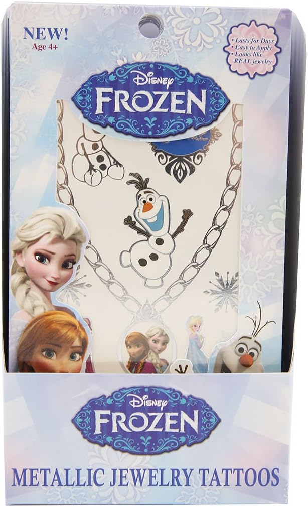 Disney FrozenGLIMMER BODY ARTS Disney Frozen 2 Sheets Metallic Jewelry Tattoos Toy, Blue B00XH0N8OK