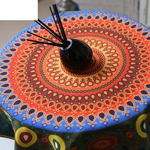 Southeast Asian folk style tablecloth/Coffee table round table cloth/ restaurant tablecloths/ den printed tablecloth-A 85x85cm(33x33inch)