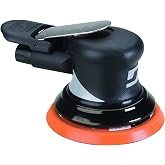 Dynabrade 56815 Non-Vacuum Dynorbital Supreme Random Orbital Sander | 5" Dia., 0.28 hp, 12,000 RPM, 3/16" Dia. Orbit, Rear Exhaust (56106), 1/4" NPT Air Inlet, Palm, Vinyl, Rotary Vane