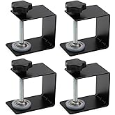 4Pcs Universal Drawer Clips - Front Installation C-clamp Cabinet Mounting Clamps with Soft Silicone Pad