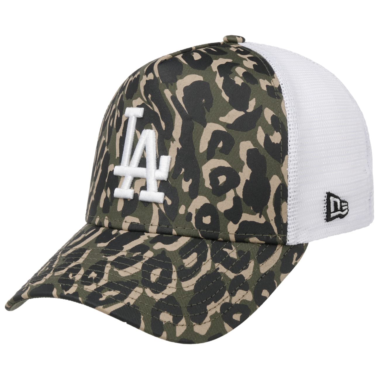 New Era Seasonal Camo LA Trucker CapEra Women/Men - Curved Brim Cap Baseball MLB with Peak, Snapback, Peak Winter Autumn Spring Summer All-Season - One Size Camouflage