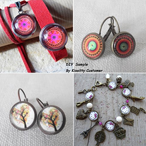 5 Kissitty+100+Piece+Transparent+Cabochons+24+5+25mm