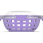 Ello Duraglass Meal Prep Lunch Bowl Container, 5 cup- Glass Food Storage Container with Silicone Sleeve and Airtight BPA-Free Plastic Lid, Dishwasher, Microwave, and Freezer Safe