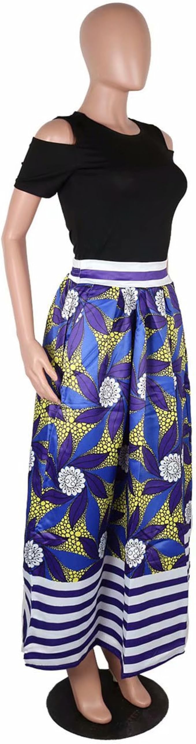 cold shoulder tops with long skirt