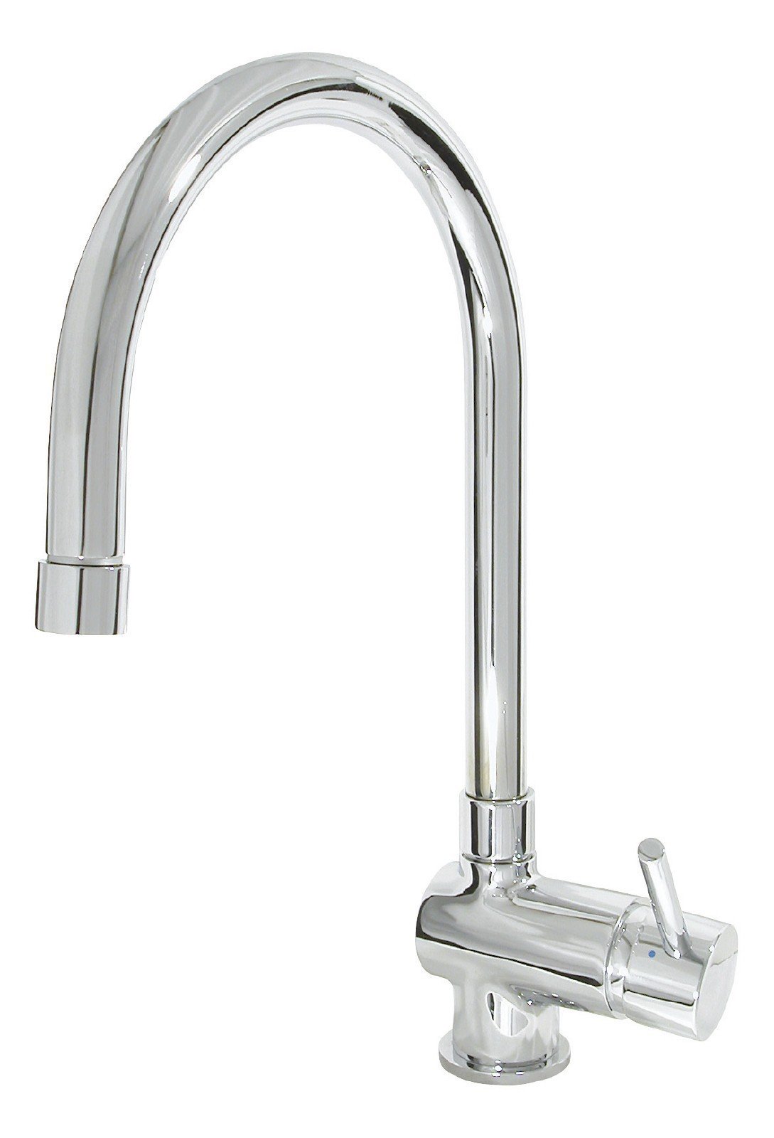 Aquasu Bali Single Handle Mixer Tap for Kitchen Sink Tap with Dish Rinser Low Pressure Basin, 1 Piece, Chrome, Romantic 6