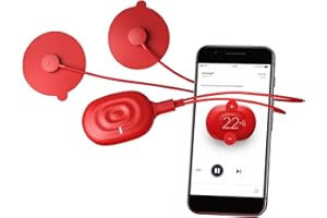 Therabody PowerDot 2.0 Uno, Stim TENS Unit for Pain Relief, Bluetooth Electrical Muscle Stimulation Device, 1 Smart Wireless NMES & TENS Pod for Muscle Pain, Period Cramp and Pain Relief, Red