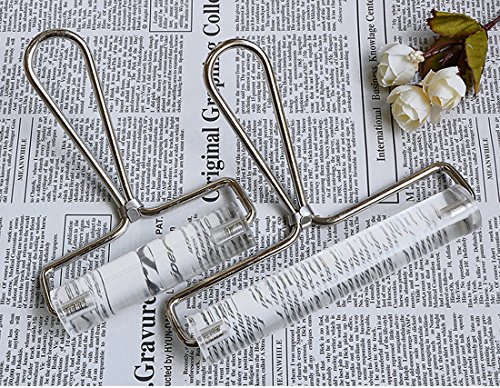 mofa Acrylic Clay Roller,Durable Transparent Rolling Pin Polymer Clay Stamping Tool Roller Brayer (Large)