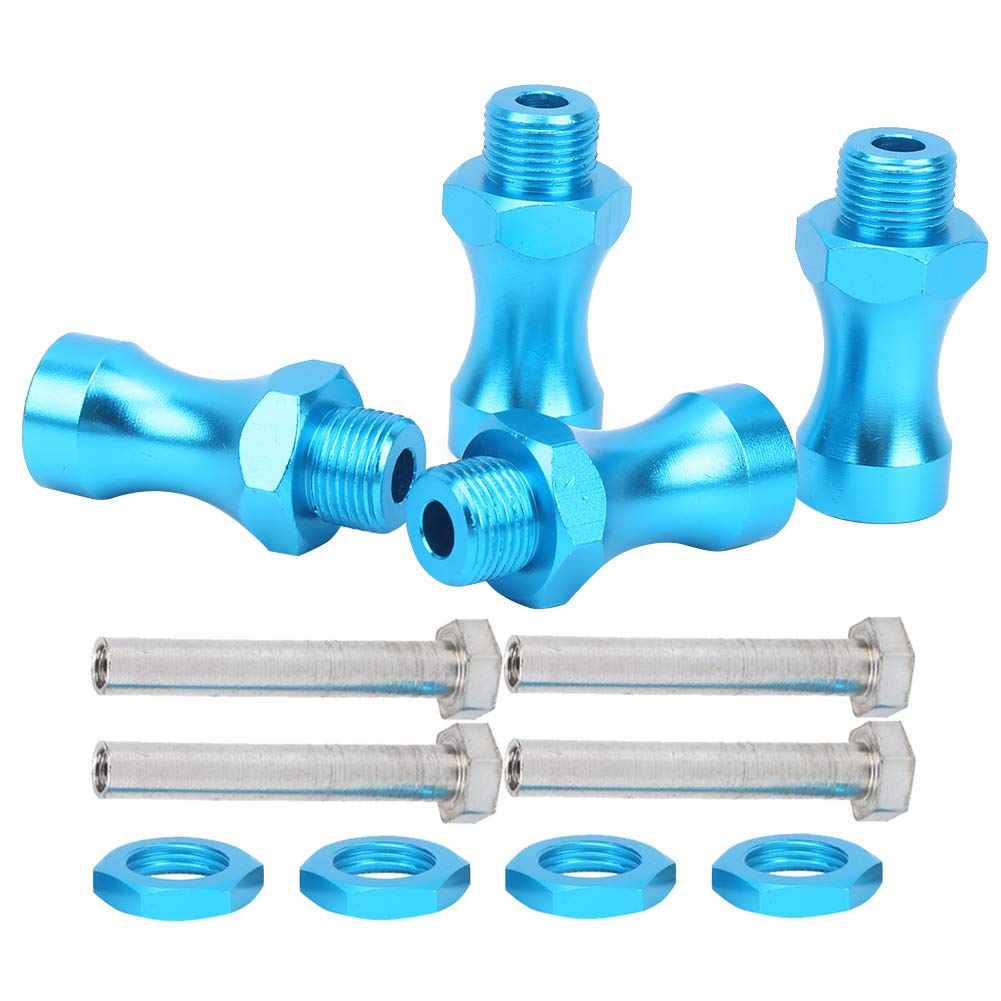 Shanrya 12Pcs RC Car Wheel Hub Adaptor, Wheel Extension Drive Hub Adapter, for RC Model Car Truck RC 1/10 Off‑road Car Blue (12mm)