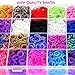 Parhlen Rubber Bands Refill Kit, 12500+ Loom Bands in Include 36 Colors with 5 Hooks, 500 Clips for Kids Bracelet Making Kit DIY Band Crafting