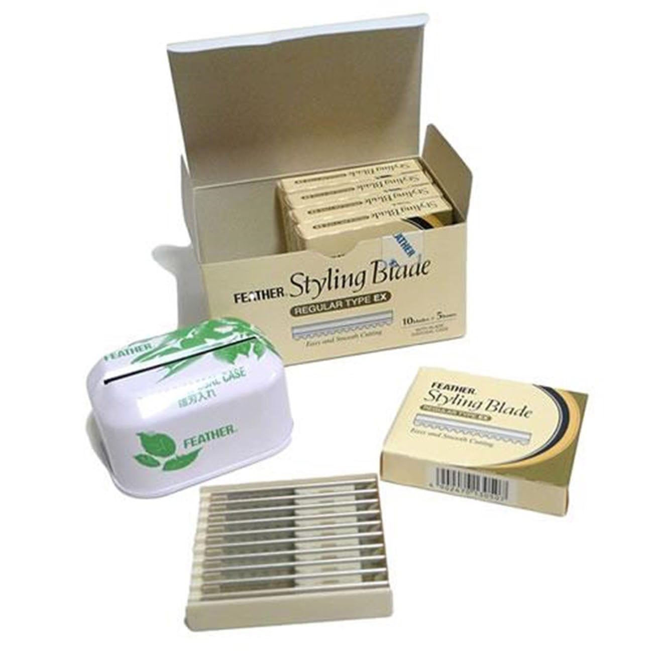 Feather Razor blades - 5 Boxes x 10 Blades