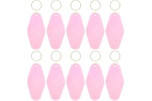Nwsrayu 10pcs Blank Hotel Keychains Bulk Vintage Motel Keychain Sublimation Keychains