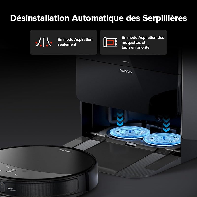 Saros 10R Robot Aspirateur, 22 000 Pa, Triple Anti-Enchevêtrement
