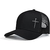 Christian Hats for Men Women 3 Nails Cross Embroidery Baseball Cap Jesus Hat Birthday for Christians