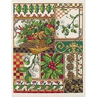 Janlynn 14 Count Winter Montage Counted Cross Stitch Kit, 11-Inch x 14-Inch