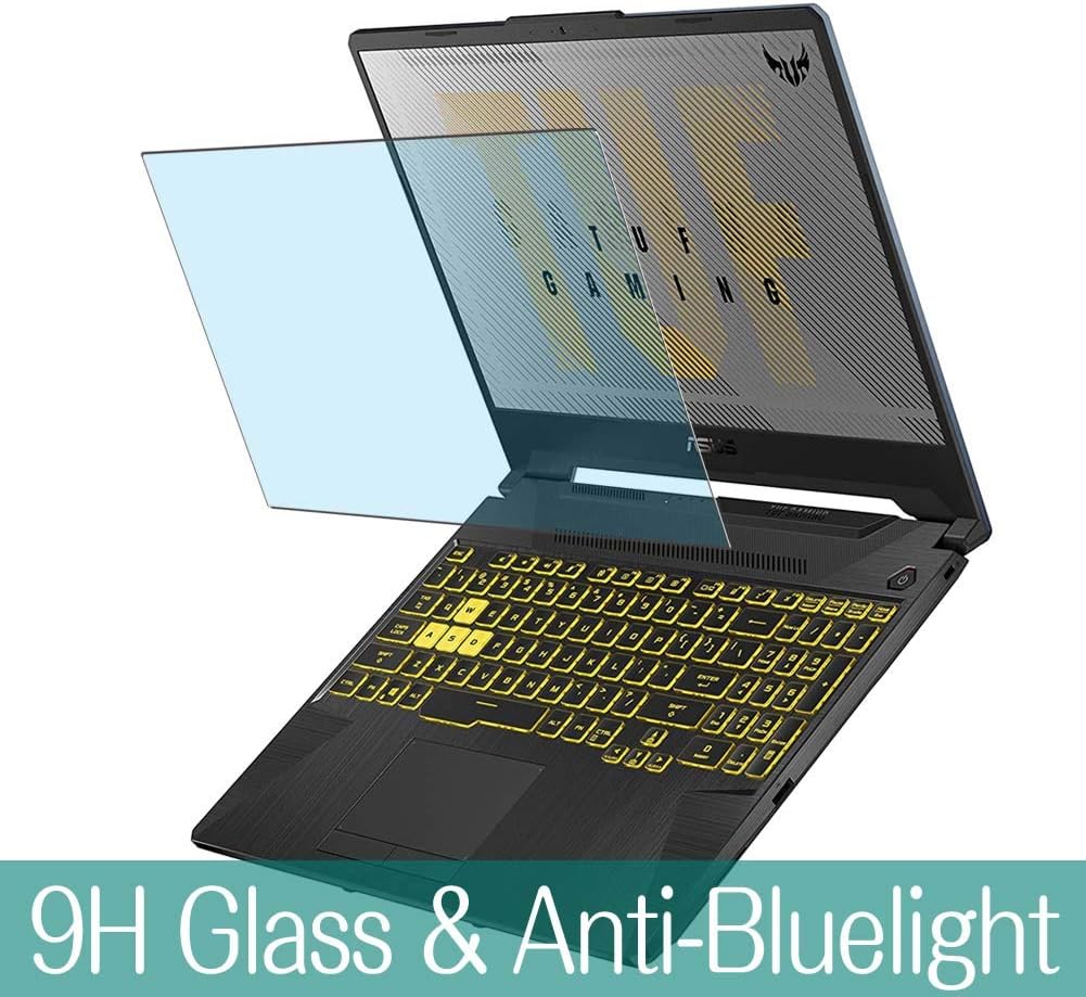 Synvy Anti Blue Light Tempered Glass Screen Protector Compatible with ASUS TUF Gaming A17 17.3" Visible Area 9H Protective Screen Film Protectors (Not Full Coverage)