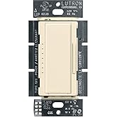 Lutron Maestro Dimmer Switch LED+, For Dimmable LED, Halogen and Incandescent Bulbs, 150W, Single-Pole or Multi-Location, MACL-153MH-AL, Almond