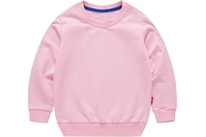 PTPuke Toddler Boys Girls Solid Cotton Thin Sweatshirt Long Sleeve top T-Shirts
