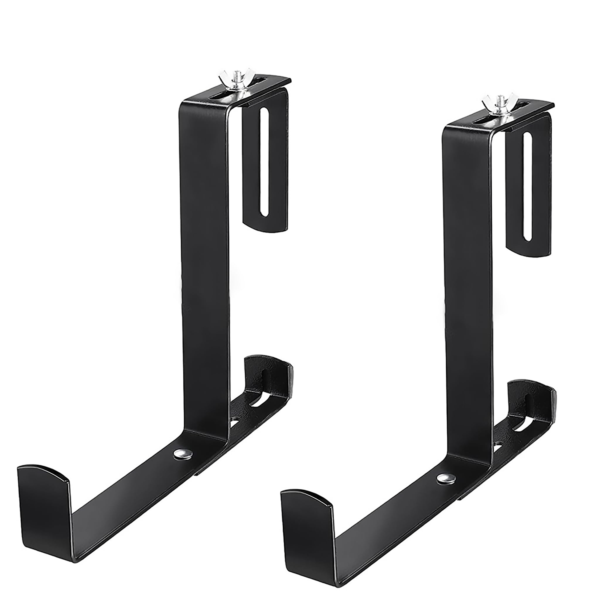 Wensmy 2Pcs Adjustable Railing Hook Window Box Brackets for Patio Garden Fence Balcony Heavy Duty Fence Hooks for Pool Equipment Fence Hanger for Hanging Pool Tool