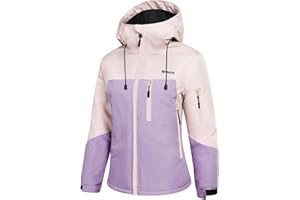 GEMYSE Women's Ski Jacket Warm Winter Snow Coat Waterproof Mountain Windbreaker Jacket for Snowboarding Hiking