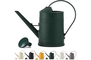 GETELE Long Spout Plant Watering Can 1/2 Gallon, Small Plastic Indoor Plant Watering Can for Outdoor Plants, Houseplant Bonsai Watering Can Outdoor, Watering Pot for Plants(68oz Dark Green)
