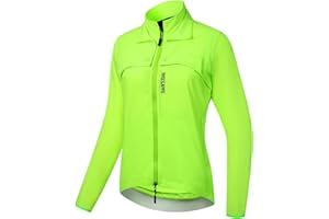 WOSAWE 2 in 1 Cycling Jacket Men Convertible Biking Vest Lightweight Reflective Windbreaker