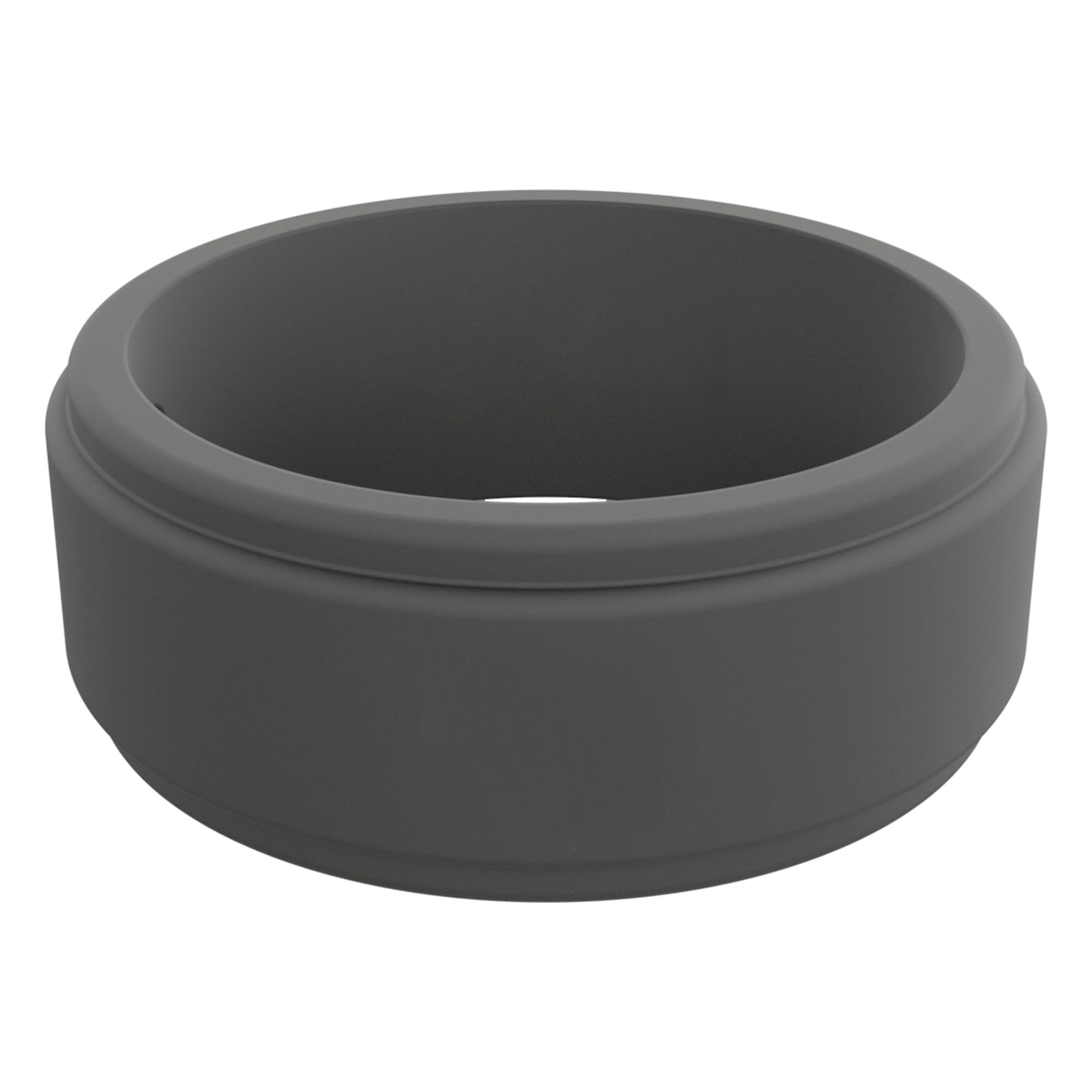 Anillo de silicona de los hombres de Qalo, carbón (tamaño 11) - Borde de paso Q2X - Baras de boda para hombre - Anillos de silicona transpirables y duraderos para hombres - Anillos de compromiso de goma gruesos para él - 9 mm 2 mm de 2 mm