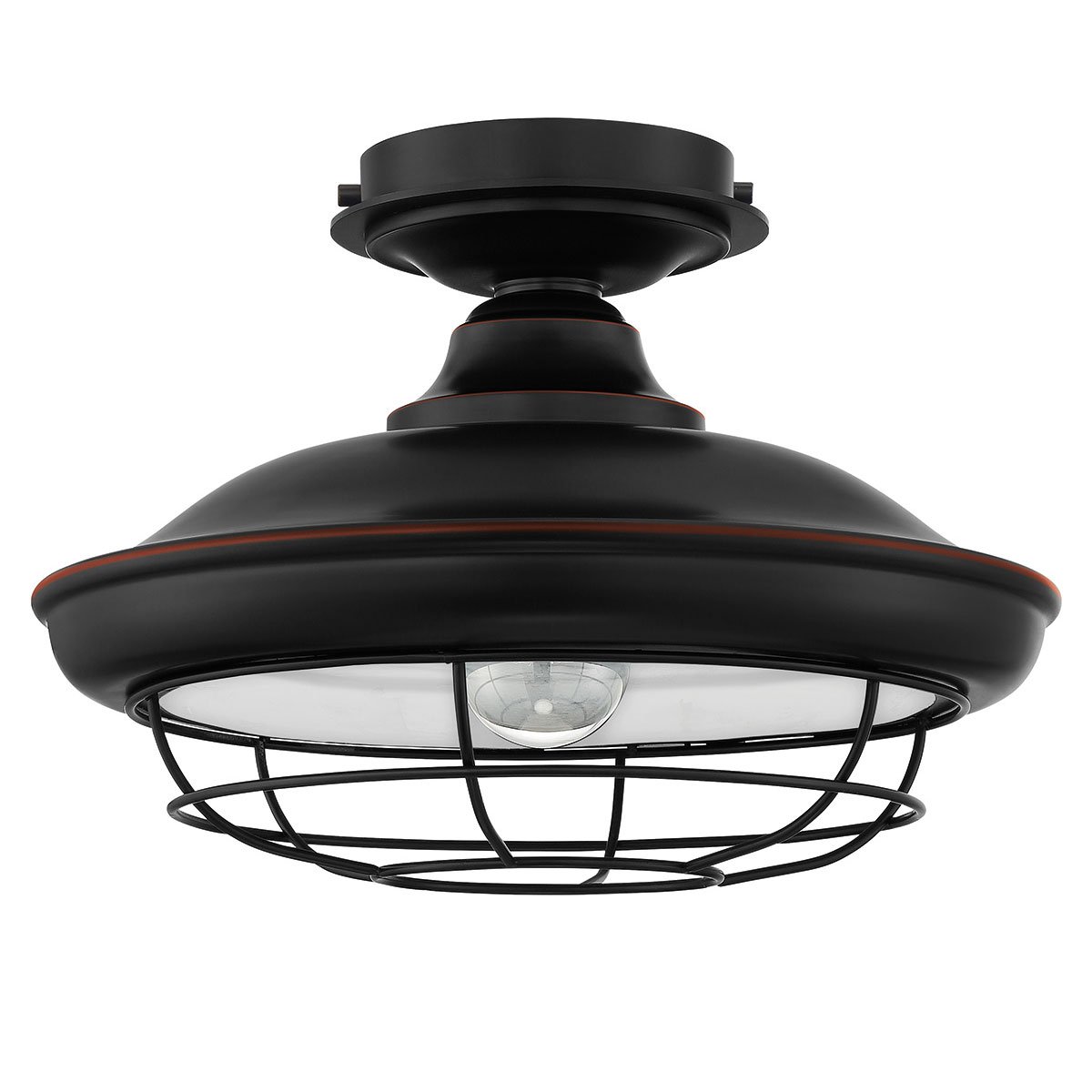 Charleston Oil Rubbed Bronze Semi Flush Mount Ceiling Light