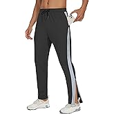 JWM Men's Sweatpants Zipper Legs Bottom - Tapered Track Traning Running Athletic Workout Basketball Slim Fit Pant Zip Pockets