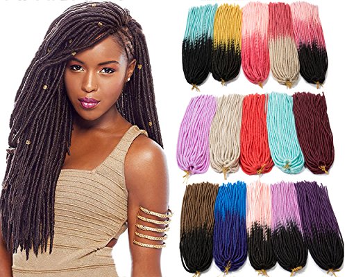 Faux Locks African Ombre Crochet Braiding Hair Extension (Light Blonde)