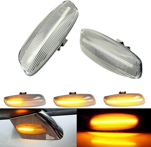 Clignotants Dynamiques LED Pour Rétroviseurs VW Golf 5/6, Passat, Skoda - Jaune Transparent