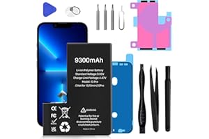 Battery for iPhone 13 Pro, 9300mAh New Upgrade High Capacity Battery Replacement for iPhone 13 Pro, A2638, A2483, A2636, A263