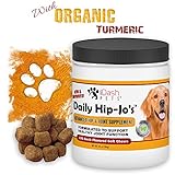 iDash Pets Daily Hip-Jo's- Advanced Hip & Joint Supplement for Dogs- Glucosamine, Chondroitin & Turmeric- Increase Mobility, Joint Health, Flexibility, Anti-Inflammatory-Bacon Flavor- 130 Soft Chews
