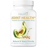 NOULIQ Natural & Vegan-Friendly Joint Health Supplement, Avocado Soy Unsaponifiables 300mg, Non-GMO, Free of Any Gluten, Artificial Colors or Flavors, Dairy and Shellfish, 60 Day Supply.