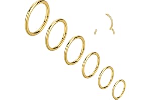 5-6Pcs Hypoallergenic Nose Rings 20G 18G 16G 316L Surgical Steel Earrings Tragus Septum Piercing Nose Hoop Lip Rings Helix Ca