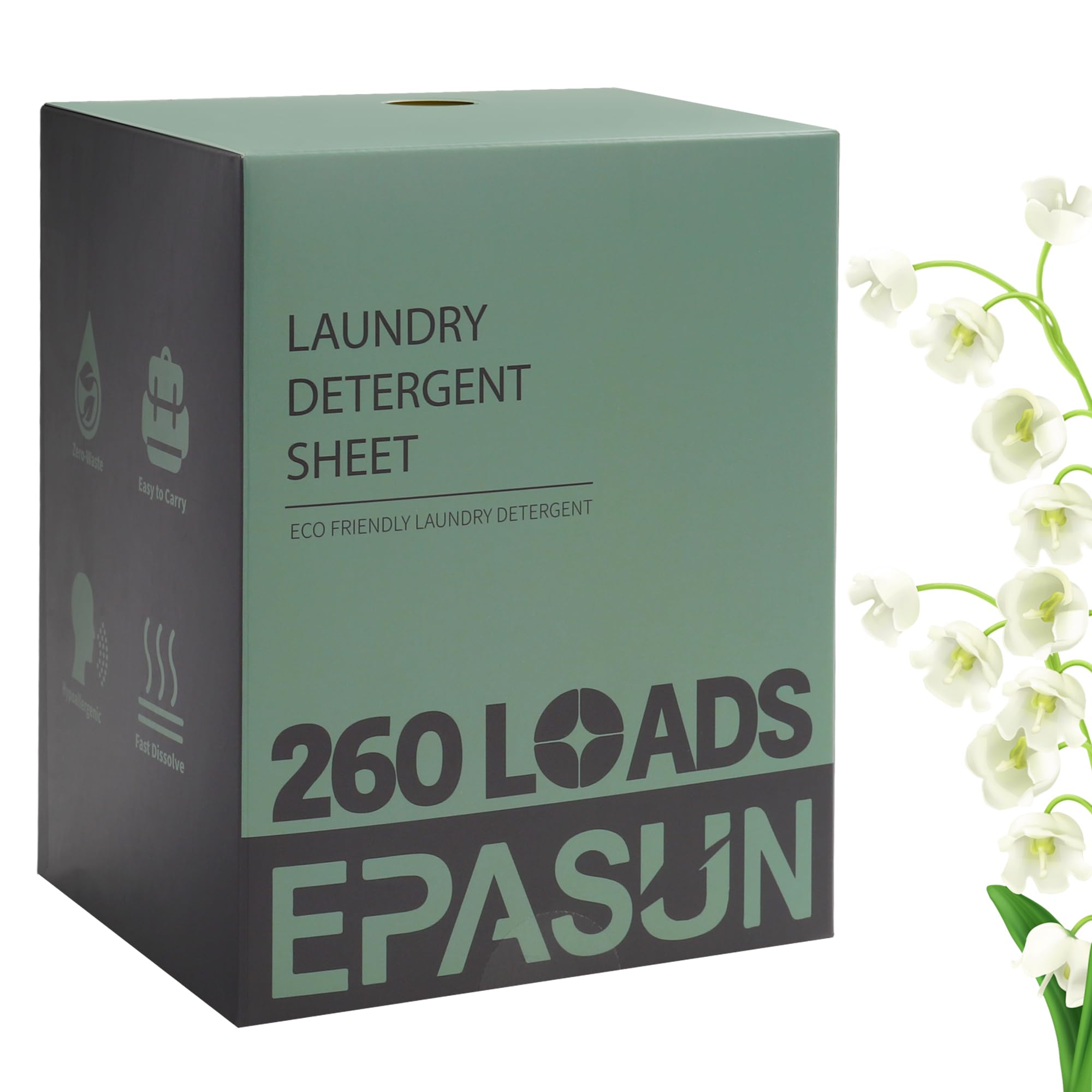 Laundry Detergent Sheets 260 Loads, Fresh Scent, Eco-Friendly Liquidless Soap Strips, Plant-Based, Hypoallergenic Washing Supplies