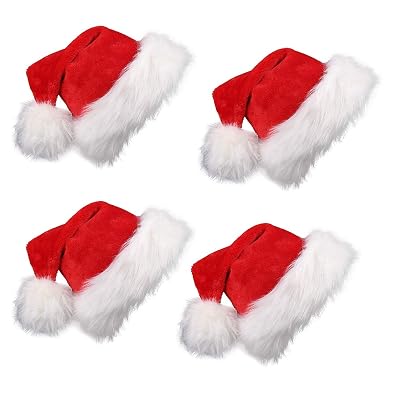 Father Christmas Hat Red Santa Hats 