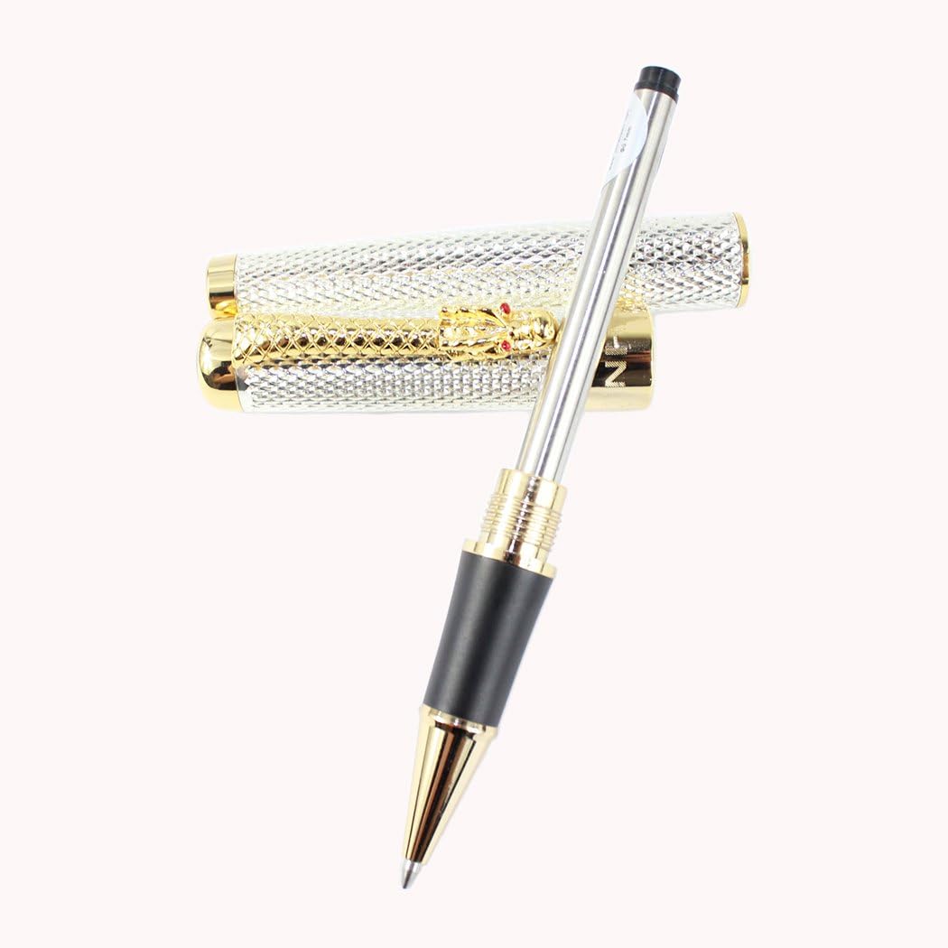 Gullor Golden Dragon Red Crystal Eyes Rollerball Pen - Image 4