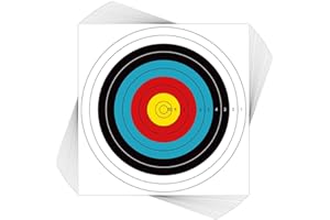 THREE ARCHERS 31.5x31.5In Archery Targets Paper for Backyard Upgrade 120g Thicker Paper 5pcs/15pcs Folded Packing Hunting & Archery Targeting (10 Rings)