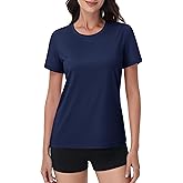 MAGCOMSEN Women's Short Sleeve Shirt UPF 80+ Sun Protection T-Shirts Quick Dry Workout Gym Running Tops