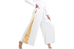 YOOJOO Women Celebration of Spirit Palazzo Pant Loose Fit Elastic Waist Wide Leg for Yoga Praise Dance Training