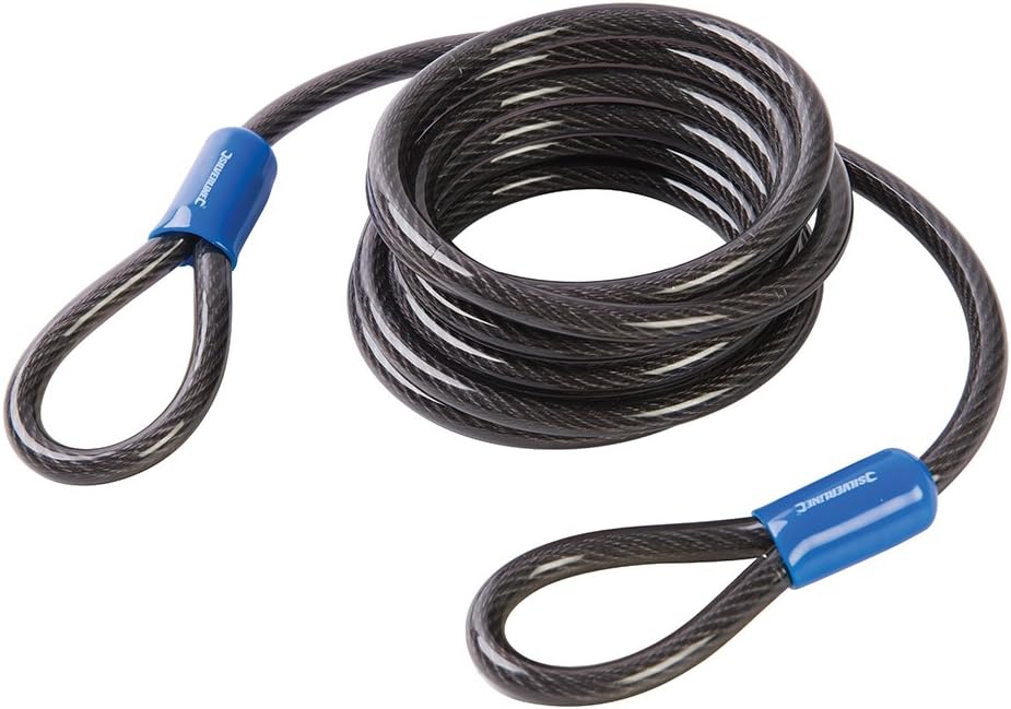 Silverline 647706 Looped Steel Security Cable 2.5m x 8 mm, 2.5 M X 8 Mm, 2.5 m x 8 mm