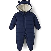 The Children's Place unisex-baby And Newborn Fleece Hoodie Zip Front Bunting Snowsuit