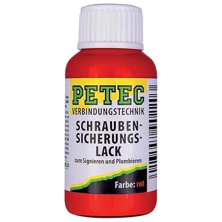 Petec 90220 Schraubensicherungslack, 20 ml, Rot