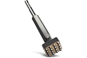 YaaYii 6 x 1 1/4In SDS Plus Bushing Hammer Tool Concrete Square Head Concrete Roughness Coating Remove Bushing Bit for Rotary Hammer, Stone, Brick Wall (SDS Plus 16 Pins)