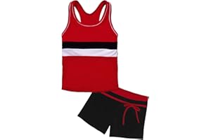 Uhnice Girls Swimsuit Two Piece Tankini Swimwear with Boyshort