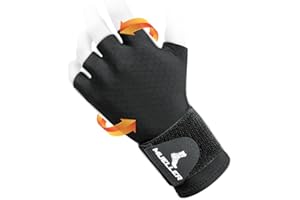 MUELLER Sports Medicine Compression Glove for Men and Women, Hand & Wrist Pain Relief Support, Ideal for Carpal Tunnel, Arthritis, Fits Right or Left, Black, One Size