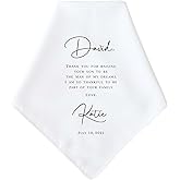 Father in Law Wedding Gift | Personalized Wedding Handkerchief | Wedding Gift for Father In Law from Daughter in Law, from Bride