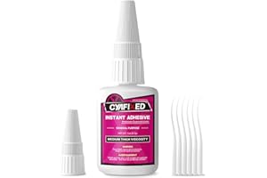 CYAFIXED Super Glue Liquid, Instant Clear Cyanoacrylate Medium Thick Viscosity Adhesive, Food Safe CA Glue For Shoe Repair Leather Ceramic Plastic Glass Metal Wood Aquarium Porcelain Rubber Pottery Model Craft